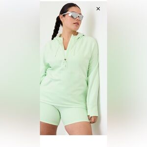 Athleta Green Oversized Long Sleeve Hoodie